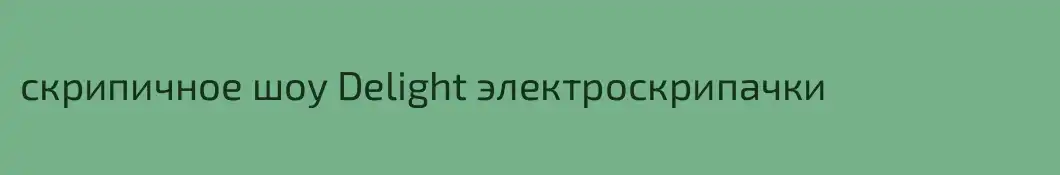 скрипичное шоу Delight электроскрипачки